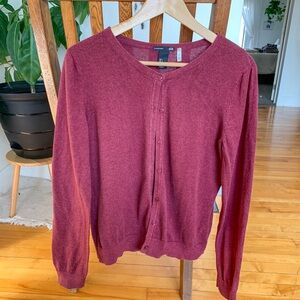 H&M Deep Red Women's Cardigan Sweater